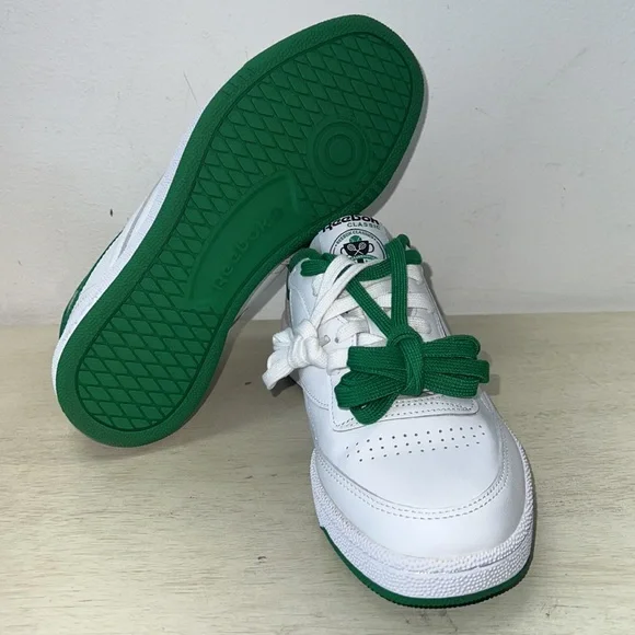 NWOB Men's Reebok Club C 85, White/Green [FX4765] Size 7Medium